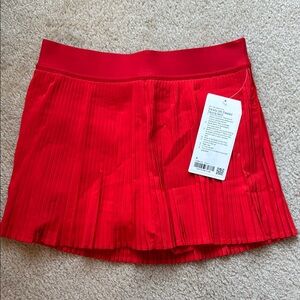 Lululemon Red Varsity HR Pleated Tennis Skirt High Rise 3”